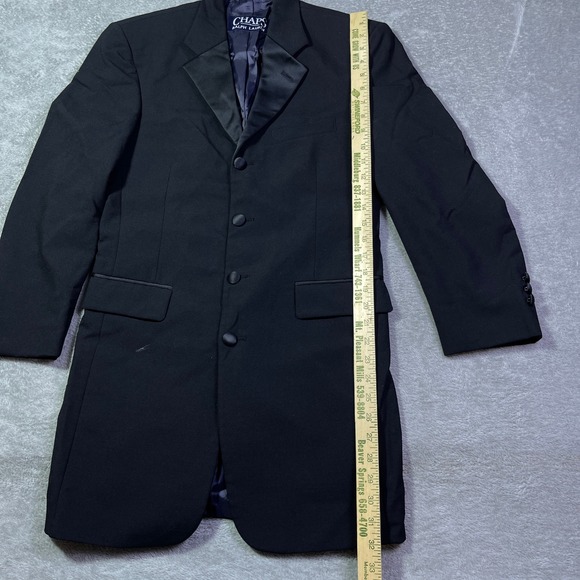 Chaps Ralph Lauren Men's Black Wool Formal Tuxedo Blazer Coat Made in USA Career - Picture 3 of 16